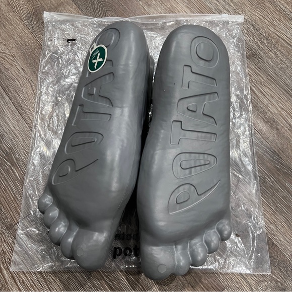 Imran Potato Caveman Slippers Grey - Picture 2 of 3